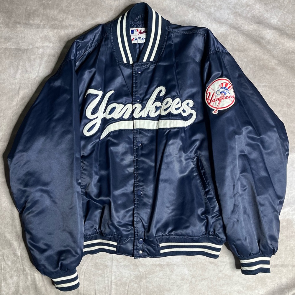 Vintage New York Yankees Majestic MLB Authentic  Jacket X Large 90s Satin